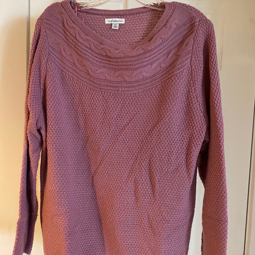Croft & Barrow mauve sweater size XL
